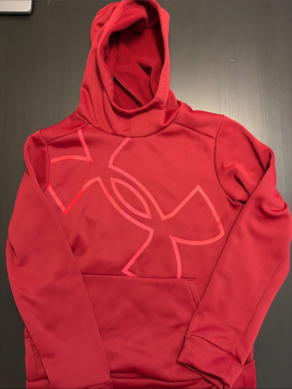 Under Armour Men’s Red Crewneck Hoodie with Large Logo